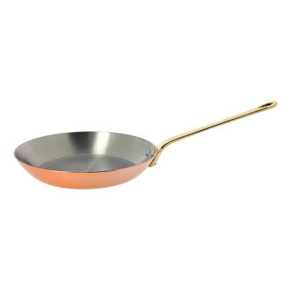 Miedziana patelnia z uchwytem z brązu Ø 28 cm Inocuivre