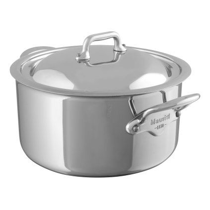 Garnek M'COOK 24 cm, z pokrywką, stal nierdzewna, Mauviel