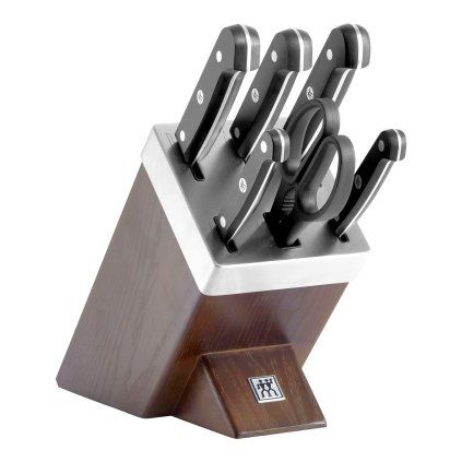 Zestaw noży z blokiem GOURMET, 7 el., jesion czekoladowy, Zwilling