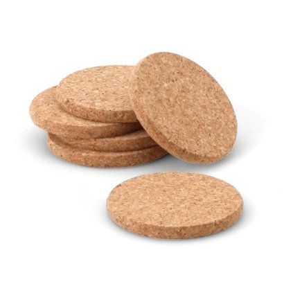 Podstawka pod szklankę 10 cm, zestaw 6 szt., korek, Continenta