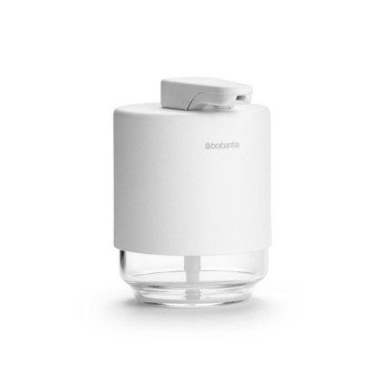 Dozownik mydła w płynie MINDSET 200 ml, biel mineralna, stal i szkło, Brabantia