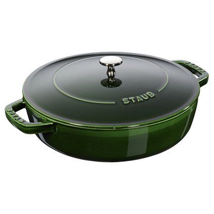Garnek niski 28 cm, żeliwo, bazylia, Staub