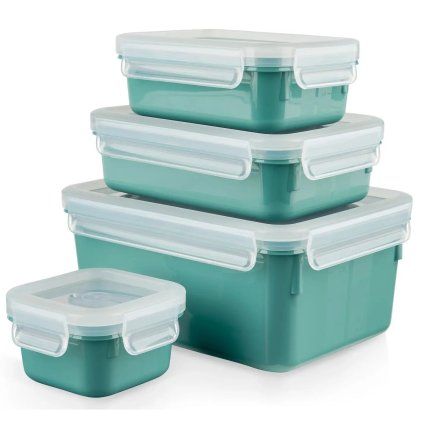 Pojemnik kuchenny MASTER SEAL COLOUR EDITION N1031010 , zestaw 4 szt., zielony, plastikowy, Tefal