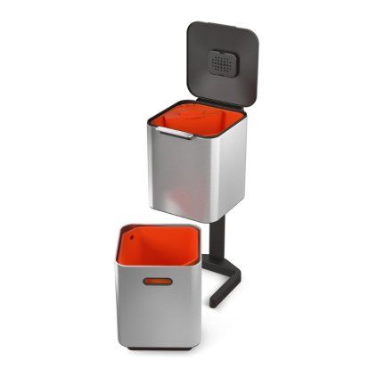 Kosz na śmieci TOTEM COMPACT 30063 40 l, do sortowania odpadów, grafitowy, Joseph Joseph