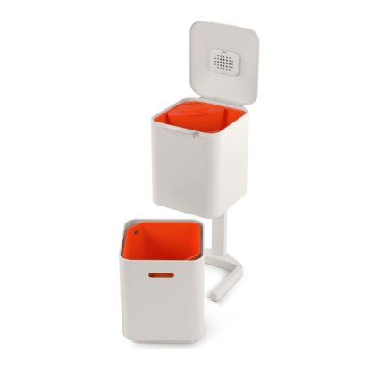 Kosz na śmieci TOTEM COMPACT 30064 40 l, beżowy, do sortowania odpadów, Joseph Joseph