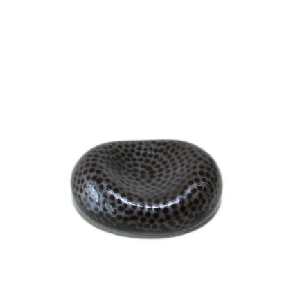 Podstawka do pałeczek kamyk FINE DOTS, czarna glazura, porcelana, MIJ