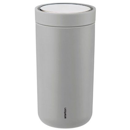 Kubek termiczny TO GO CLICK 200 ml, delikatny jasnoszary, Stelton