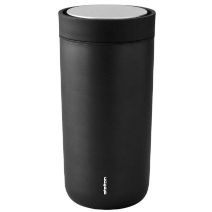 Kubek termiczny TO GO CLICK 400 ml, czarny metalik, Stelton