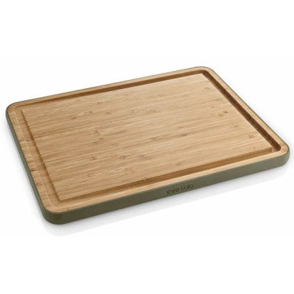 Deska do krojenia GREEN TOOL 39 x 28 cm, z rowkiem na sok, bambus, Eva Trio