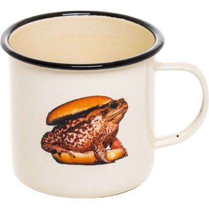 Kubek TOILETPAPER TOAD 10 cm beżowy, emalia, Seletti