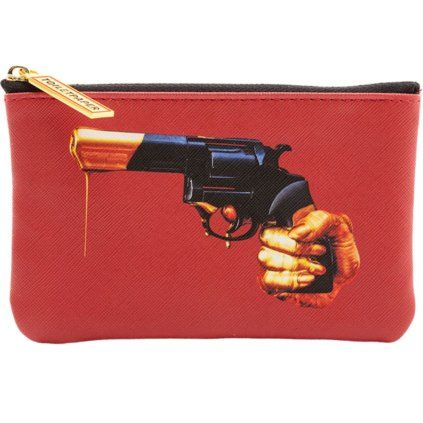 Saszetka kosmetyczna TOILETPAPER REVOLVER 15,5 x 9,5 cm, czerwona, Seletti