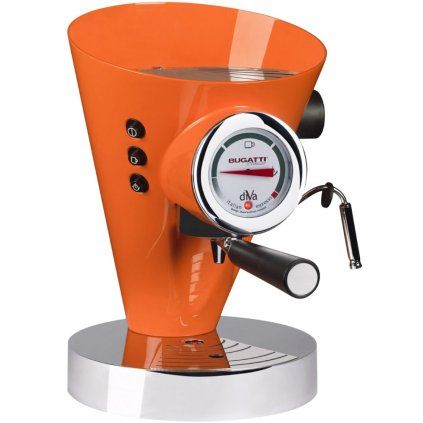 Ekspres do kawy espresso DIVA 0,8 l, pomarańczowy, stal nierdzewna, Bugatti