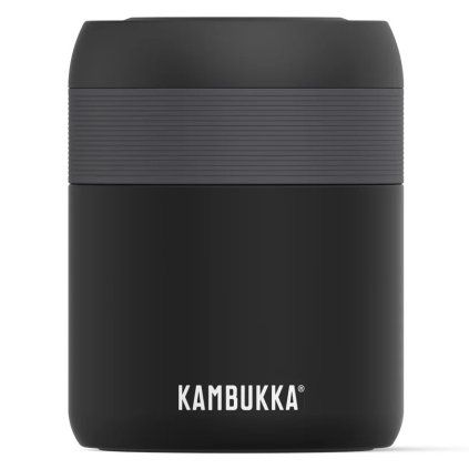 Pojemnik termiczny BORA 600 ml, czarny mat, stal nierdzewna, Kambukka