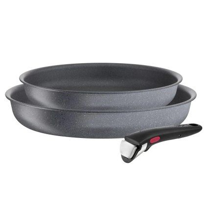 Zestaw patelni INGENIO NATURAL FORCE 24 cm i 28 cm, zestaw 3 szt., nieprzywierający, Tefal