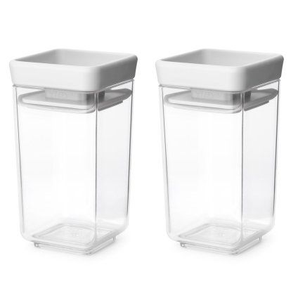 Pojemniki do przechowywania żywności TASTY PLUS 150 ml, zestaw 2 sztuk, jasnoszare, Brabantia