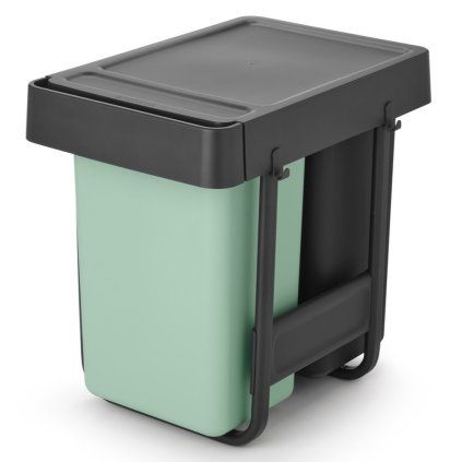 Kosz na śmieci do zabudowy SORT & GO 2x 15 l, ciemnoszary, plastikowy, Brabantia