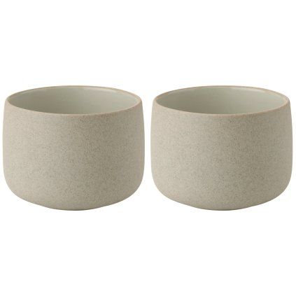 Filiżanki EMMA 150 ml, zestaw 2 sztuk, szare, kamionkowe, Stelton