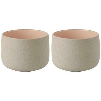 Filiżanki EMMA 150 ml, zestaw 2 sztuk, różowe, kamionkowe, Stelton