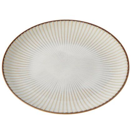 Talerz obiadowy WHITE SENDAN 23,5 cm, biały, ceramika, MIJ