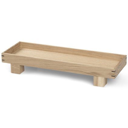 Taca dekoracyjna BON 36 x 12 cm, naturalny, drewno, twardy LIVING