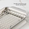 225612 5 plech na peceni ovenbond 28 x 17 cm s chladici mrizkou stribrna nerezova ocel hestan