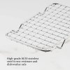 225612 6 plech na peceni ovenbond 28 x 17 cm s chladici mrizkou stribrna nerezova ocel hestan