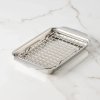 225612 8 plech na peceni ovenbond 28 x 17 cm s chladici mrizkou stribrna nerezova ocel hestan