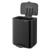 225999 10 pedalovy odpadkovy kos bo 12 l matna cerna ocel brabantia
