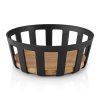 228511 kosik na pecivo nordic kitchen 24x 9 cm cerna plast bambus eva trio
