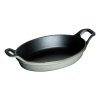 149348 ovalny litinovy mini pekac grafitove sedy 15 cm staub