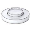 149576 2 servirovaci miska pedestal 15 cm bila keramika revol