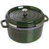Garnek niski COCOTTE 26 cm, z wkładem do gotowania na parze, bazylia, żeliwo, Staub