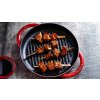 Żeliwna patelnia grillowa okrągła grafitowoszara Ø 26 cm