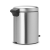 Kosz na śmieci pedałowy NEWICON 5 l, stal matowa, Brabantia