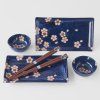Zestaw do sushi z pałeczkami do sushi NAVY WITH PINK SAKURA, 4 szt., MIJ