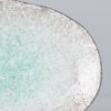 Talerz deserowy AQUA SPLASH 24 x 17 cm, nieregularny kształt, niebieski, kamionka, MIJ