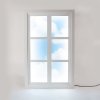 Świetlna dekoracja ścienna WINDOW #3 90 x 57 cm, biała, drewno i akryl, Seletti