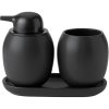 Tacka na drobiazgi FJORD 18 cm, czarna, kamionkowa, Stelton
