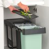 Kosz na śmieci do zabudowy SORT & GO 2x 15 l, ciemnoszary, plastikowy, Brabantia