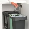 Kosz na śmieci do zabudowy SORT & GO 2x 15 l, ciemnoszary, plastikowy, Brabantia