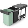 Kosz na śmieci do zabudowy SORT & GO 2x 15 l, ciemnoszary, plastikowy, Brabantia
