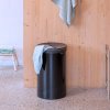 Kosz na pranie 60 l, czarny mat, stalowy, Brabantia