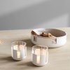 Świecznik LUNA 7 cm, miękka biel, stal nierdzewna / szklany, Stelton