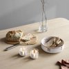 Świecznik LUNA 7 cm, miękka biel, stal nierdzewna / szklany, Stelton