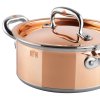 Garnek niski CON CLASSE 22 cm, miedziany, Ruffoni
