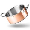 Garnek niski CON CLASSE 24 cm, miedziany, Ruffoni