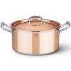 Garnek niski CON CLASSE 24 cm, miedziany, Ruffoni