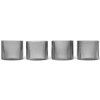 Szklanka do wody RIPPLE 200 ml, zestaw 4 szt., szary, twarde LIVING