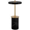 Przenośna lampa stołowa ASTERIA MOVE 25 cm, czarny, marmur, Umage